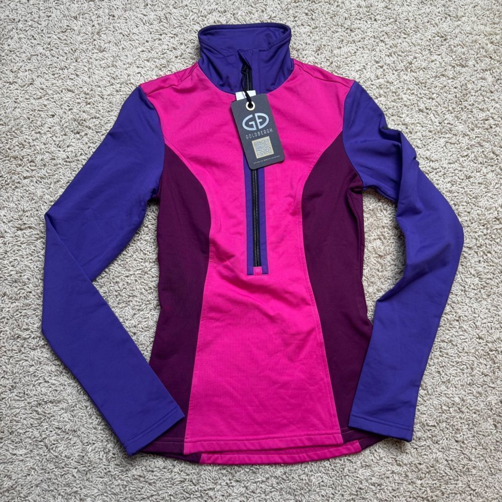 Women’s Goldbergh Ski Pully SERENA PULLY BASE LAYER TOP pink purple  size XS NWT